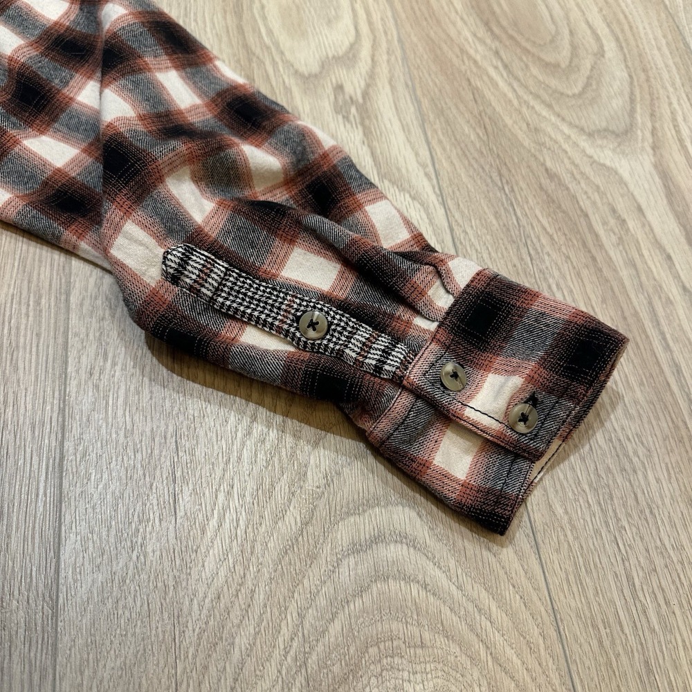 FREE PEOPLE Wildfire Mixed Plaid Flannel Long Sleeve Top Boho XS Oversized! EUC - Picture 11 of 11